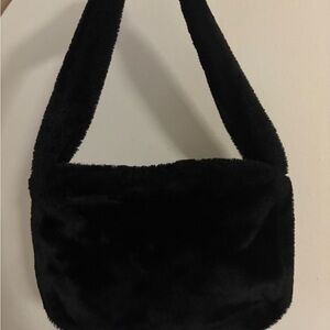 🎉 H&M Black Faux Fur Shoulder Bag
